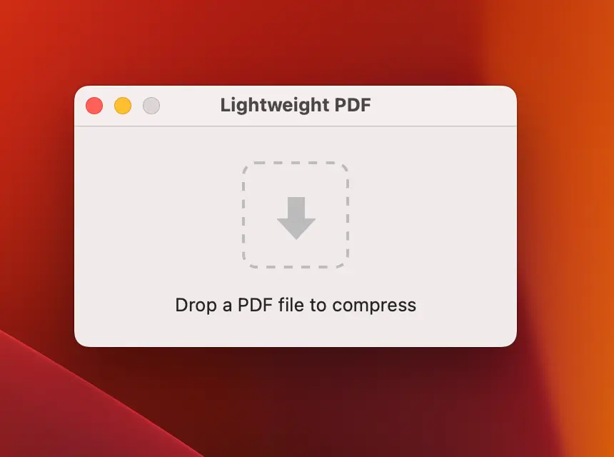 Lightweight PDF Compressor App for Mac